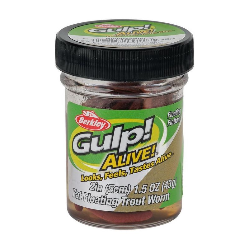 Berkley Gulp Alive Fat Floating Trout Worm 2&quot; 1.5 oz Jar