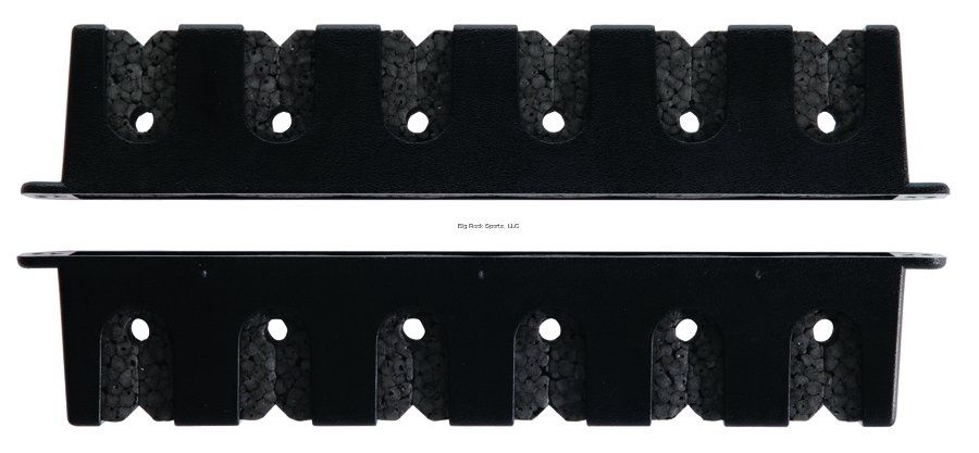 Berkley Horizontal 6 Rod Rack Black