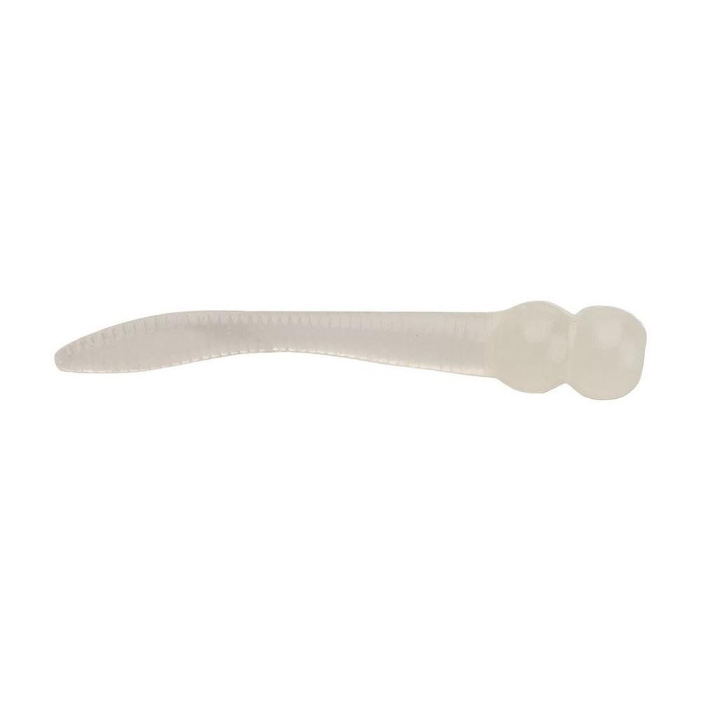 Berkley PowerBait Whipworm, Color: Glow White, Size: 1.25 in