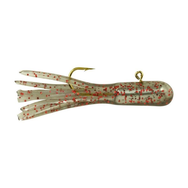 Berkley PowerBait® Pre-Rigged Atomic Tubes, Color: Clear Brown Red Fleck, Weight: 1/16 oz