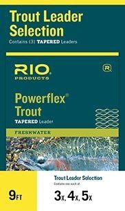 Rio Powerflex Trout Tapered Leader Selection 9ft. 3 Packs Rio Powerflex Trout Tapered Leader Selection 9ft. 3 Packs
