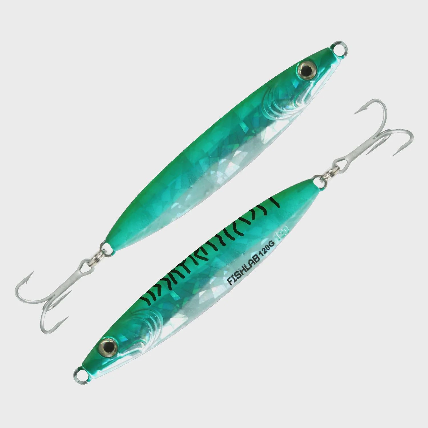 FishLab Carnada Flutter Jigs, Size: 80g, Color: Green Mackerel