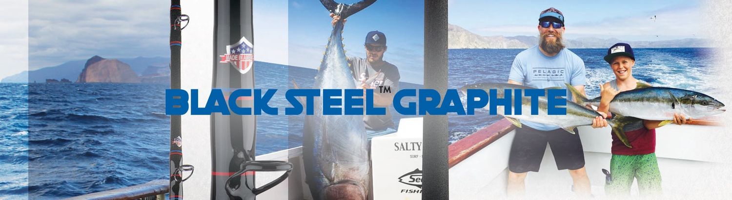 Seeker Black Steel Live Bait Spinning Rods