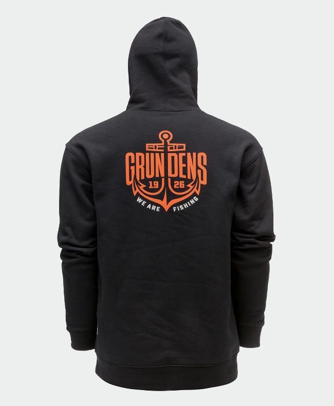Grundens Displaement DWR Hoodie Logo Anchor