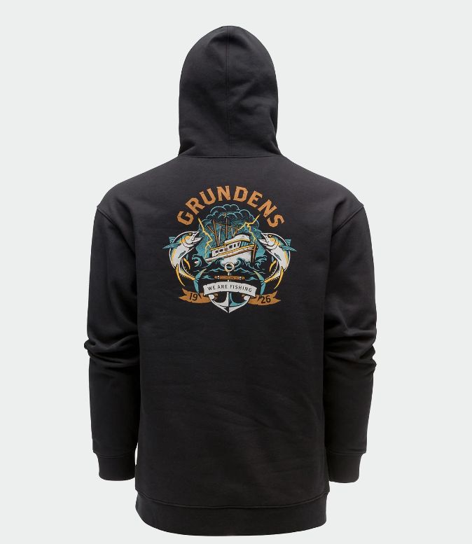 Grundens Displaement DWR Hoodie Tuna Tattoo