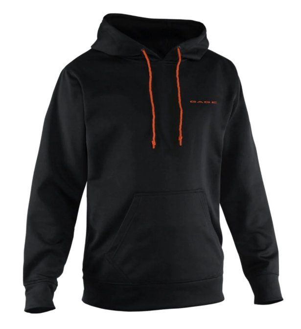 Grundens Fogbow Poly Tech Hooded Sweatshirt Black