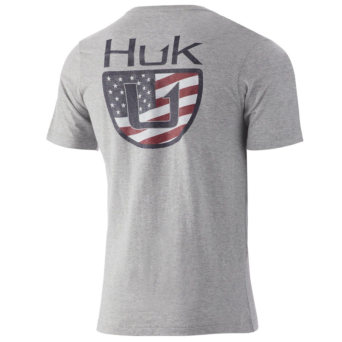 Huk Americana Wave T-Shirt, Color: Heather Grey, Size: Small
