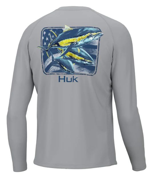 Huk KC Tuna Stripes Pursuit Long Sleeve Shirt