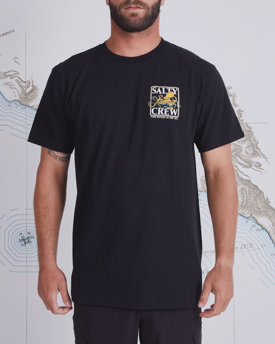 Salty Crew Ink Slinger Classic T-Shirt, Color: Black, Size: Small