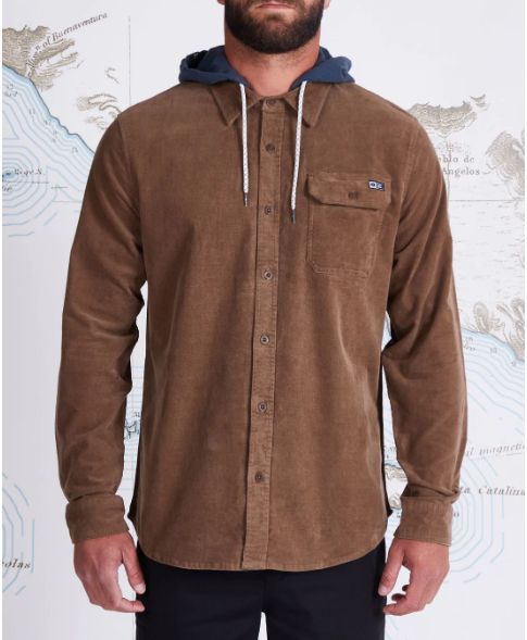 Salty Crew Finback Cord Hooded Shirt