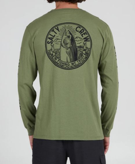 Salty Crew In Fishing We Trust Long Sleeve Tee