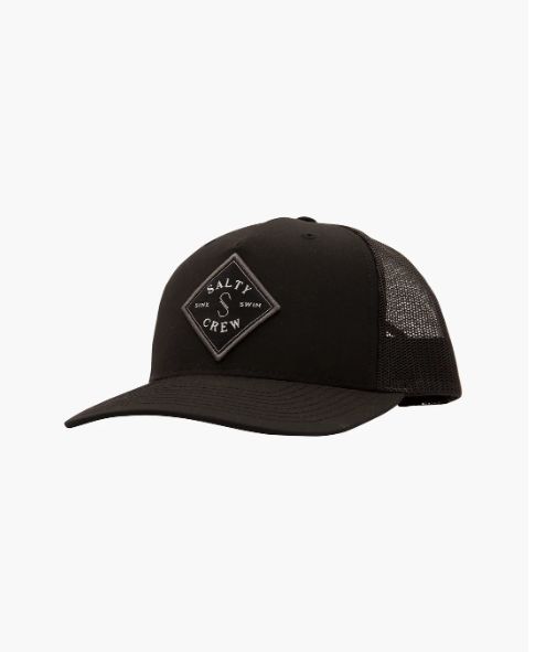 Salty Crew Sealine Retro Trucker Hats, Color: Black