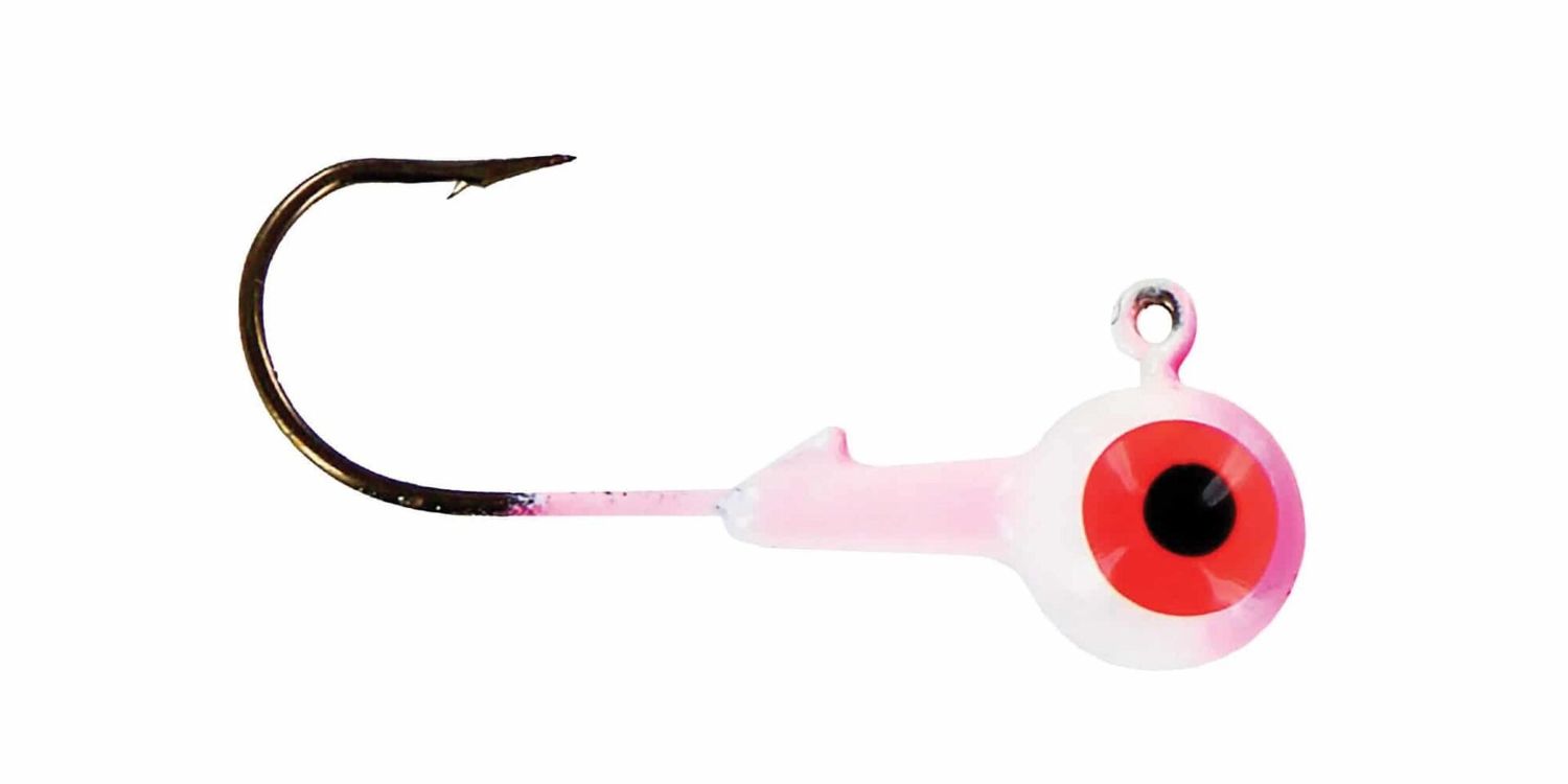 Big Bite Baits Double Eye Jig Heads, Color: Pink White, Size: 1/16oz