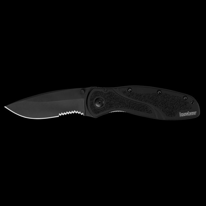 Kershaw Blur Knife, Color: Black / Serated