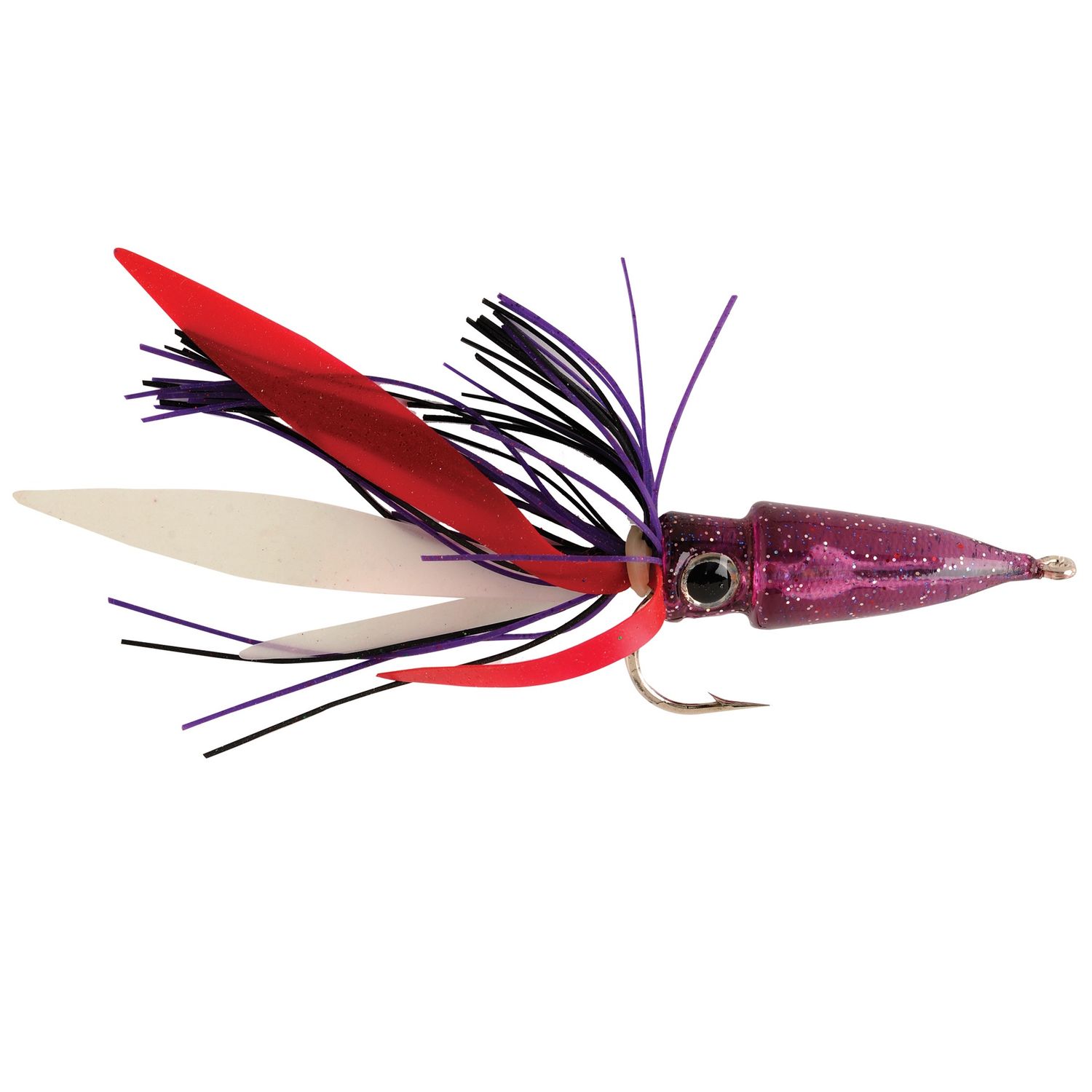 P-Line Conehead Squid, Color: Purple/Black/White, Size: 5 inch