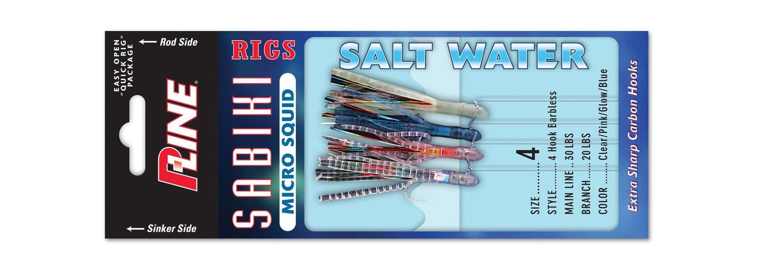P-line Micro Squid Sabiki Rigs