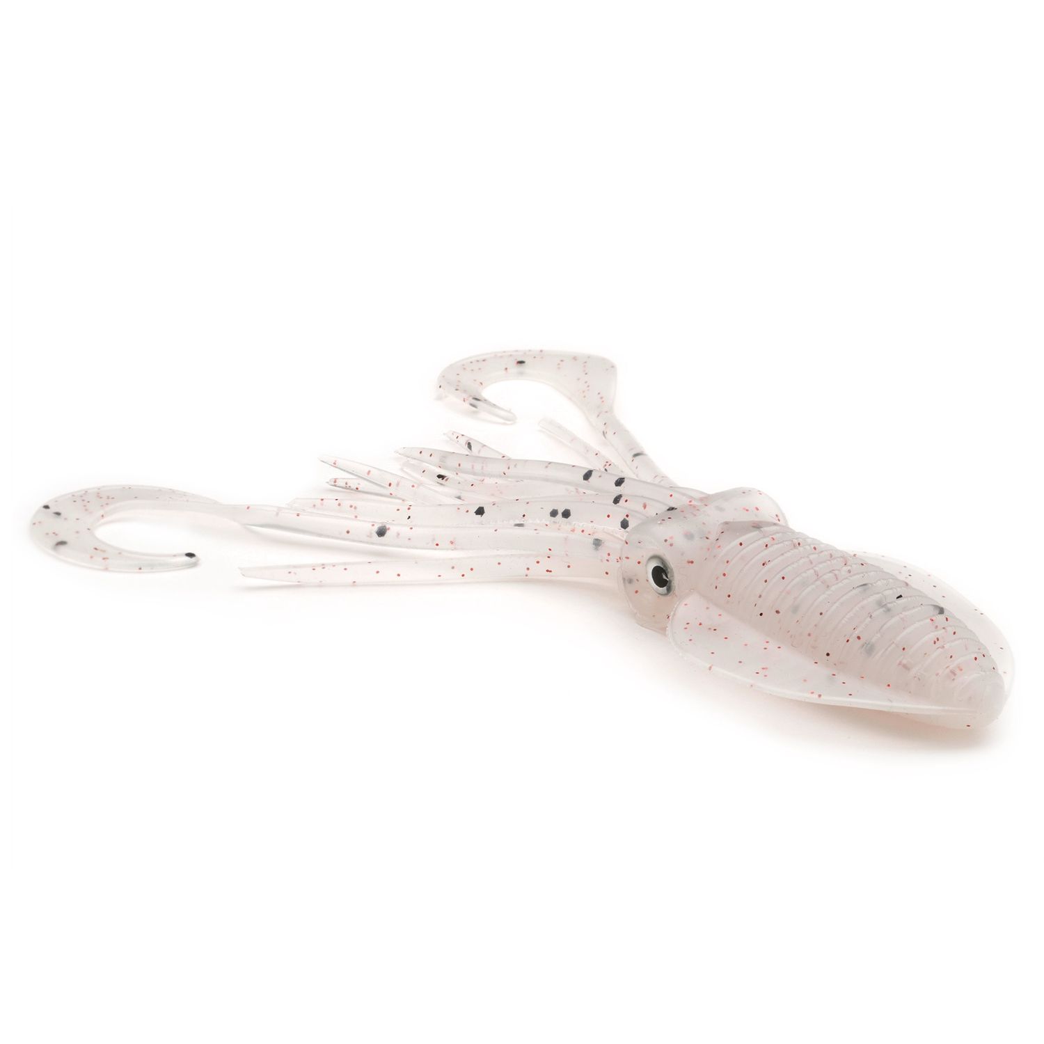P-Line Twin Tail Squid Skirts, Color: Clear White Black, Size: 4.5 Inch