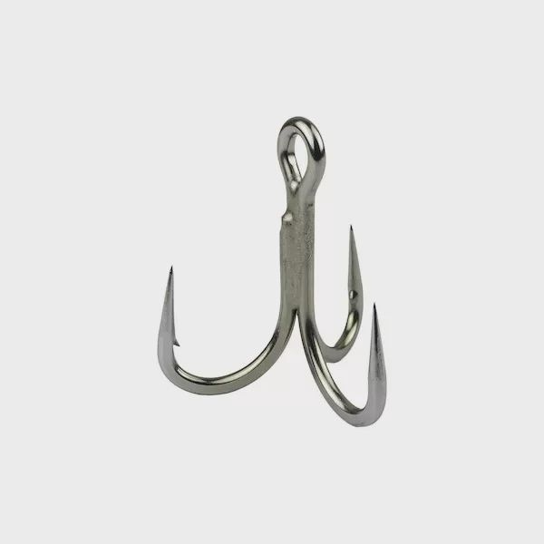 Mustad Jaw-Lok In-Line 5x Strong Treble Hooks