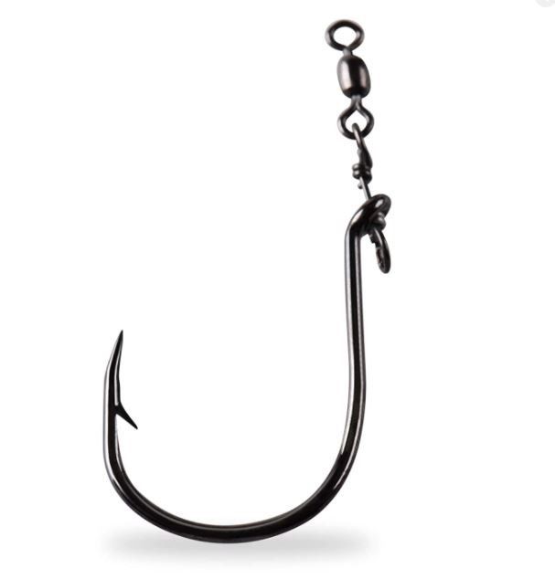 Mustad No twist Drop Shot Hook W/ Mini Swivel