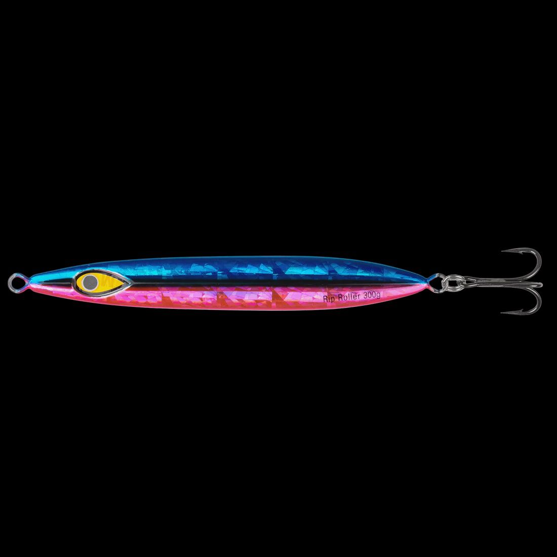 Mustad Rip Roller Jig with Treble Hook, Color: Blue/Black/Pink, Weight: 11oz / 300G