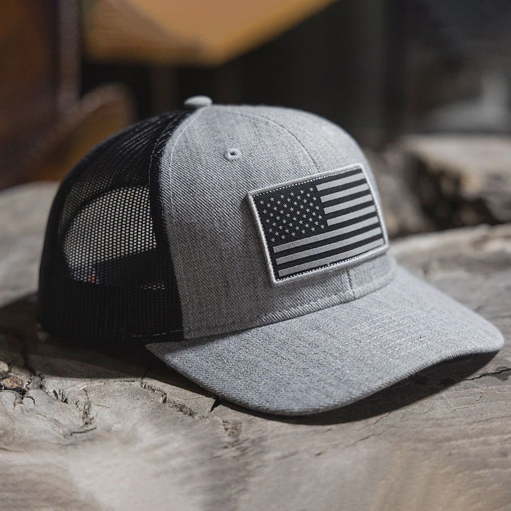 Paramount Outdoors Riverside Reflective American Flag Hat Paramount Outdoors Riverside Reflective American Flag Hat, Color: Charcoal/Black