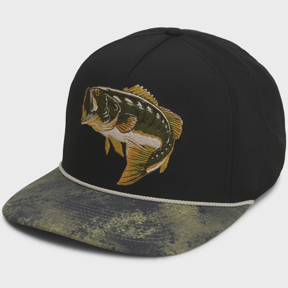 Paramount Outdoors Largemouth Bass Trucker Hat, Color: Black