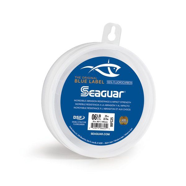 Seaguar Blue Label Fluorocarbon Leader Material 25yd Spools