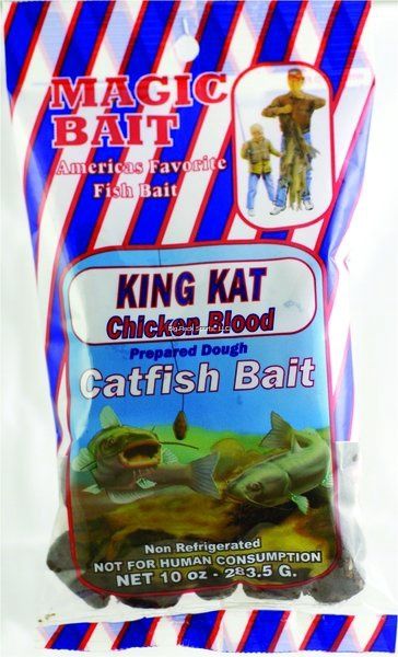 Magic Bait Catfish Bait 10oz Packages, Flavor: King Kat Chicken Blood