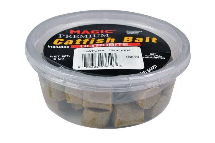 Magic Premium Catfish Bait 6oz Tub, Flavor: Natural Chicken