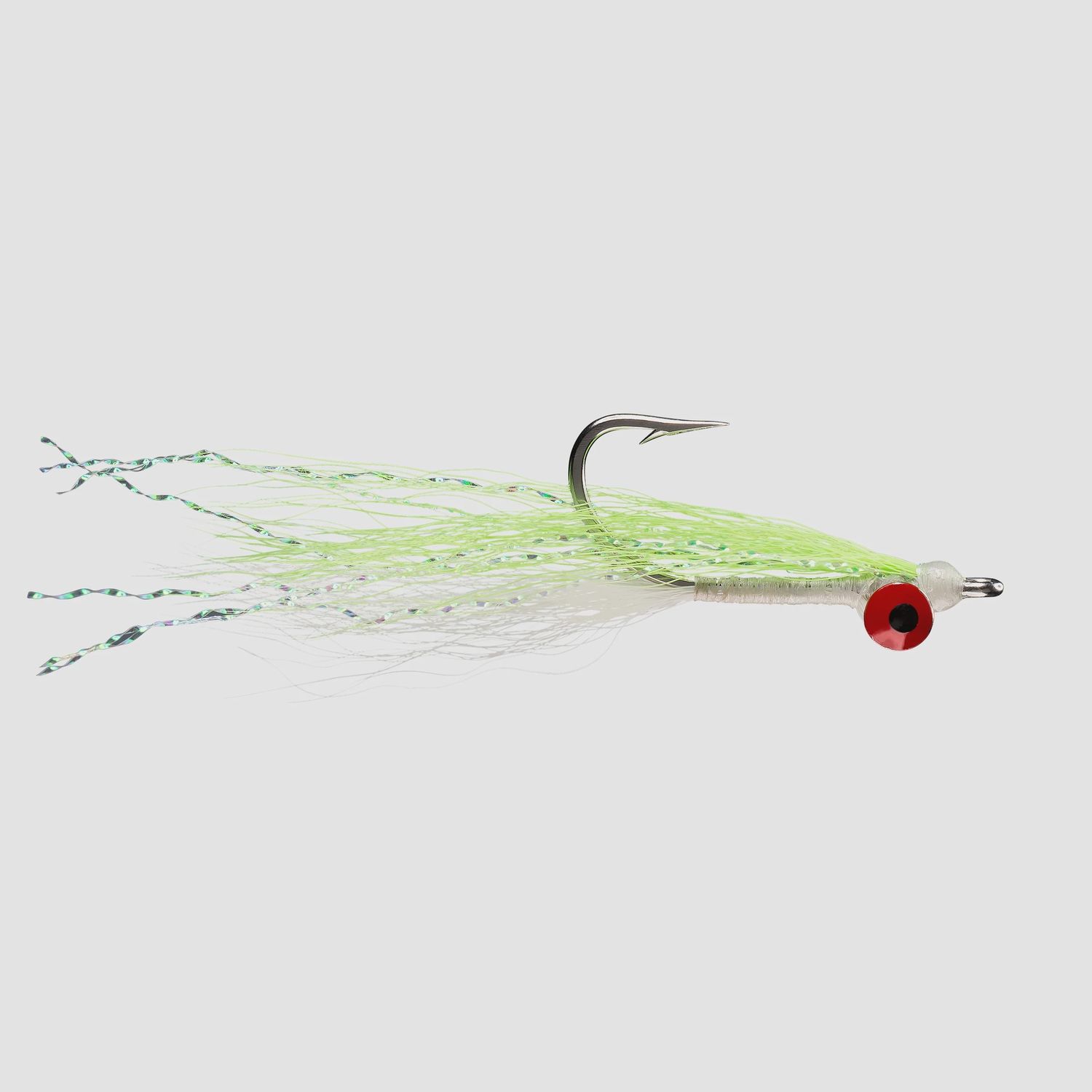 Rio Clouser Minnow Fly, Color: Chartreuse/White, Size: 2