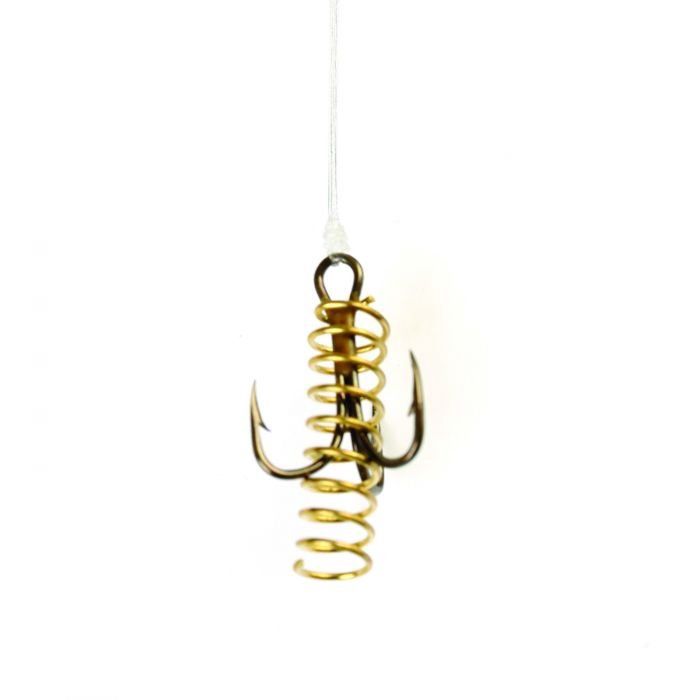 Eagle Claw 2X Soft Bait Treble Snelled Hook with Spring