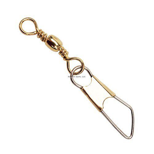 Eagle Claw Brass Barrel Swivels with Safety Snap