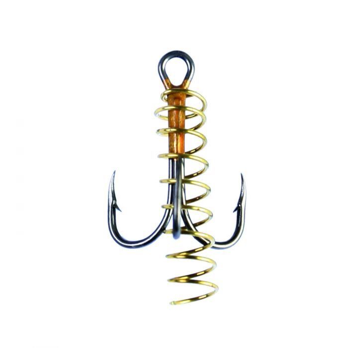 Eagle Claw Soft Bait Curved/Forged Treble Hook with Spring Eagle Claw Soft Bait Curved/Forged Treble Hook with Spring