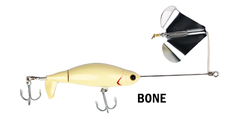 G-Ratts Baits Proper Buzz Buzzbaits, Color: Bone, Size: 6.5-inch