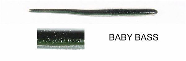 Roboworm Straight Tail 6", Color: Baby Bass