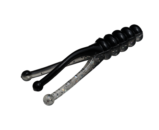 Strike King Mr. Crappie Joker, Color: Tuxedo Black Sparkle, Size: 2"