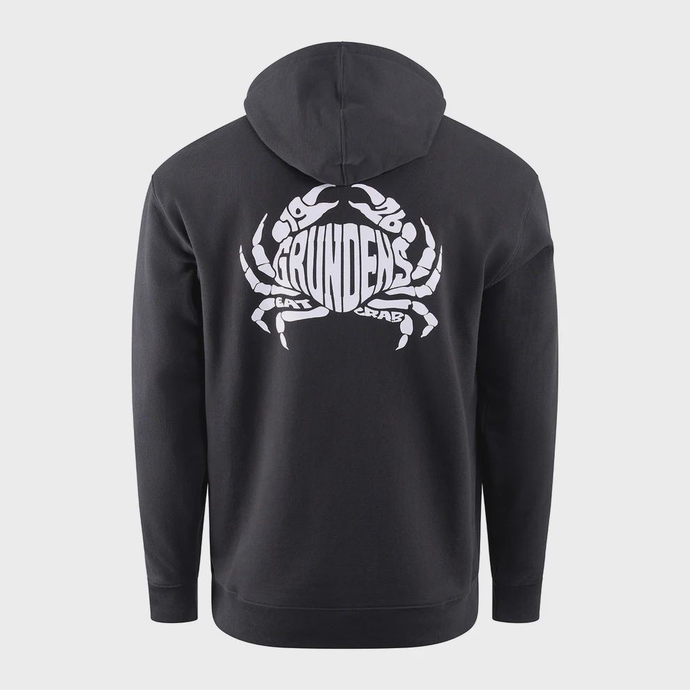 Grundens Crab Eat Your Words Hoodie, Color: Black, Size: Small