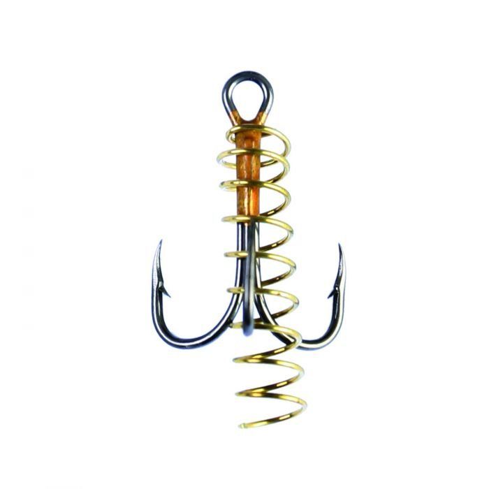 Eagle Claw Soft Bait Curved/Forged Treble Hook with Spring