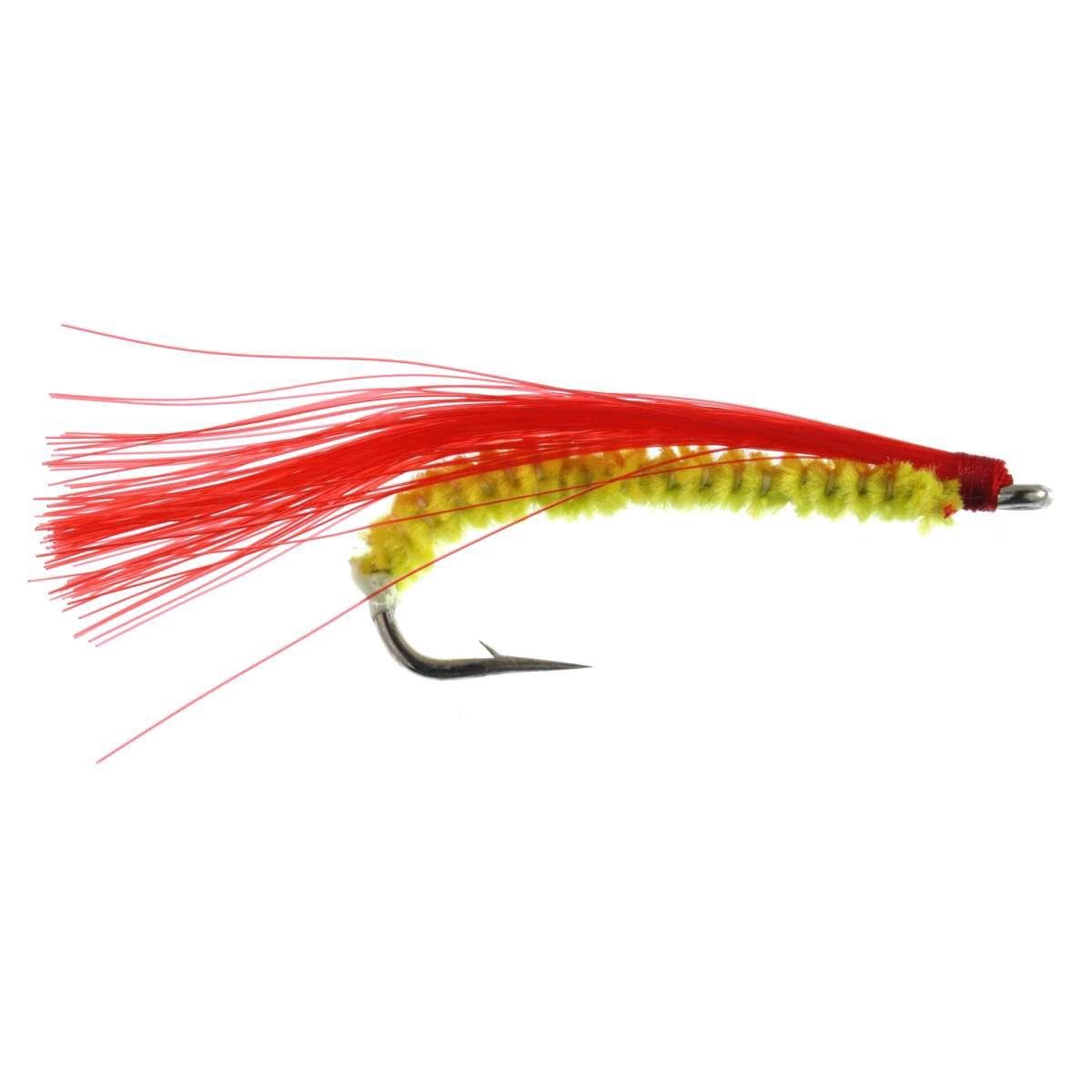 P-line Shrimp Fly Rigs, Color: Red/Yellow, Size: 7/0