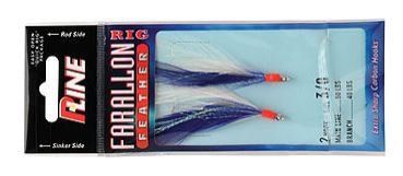 P-Line Farallon Feather Rigs - 5/0, Color: Blue and White