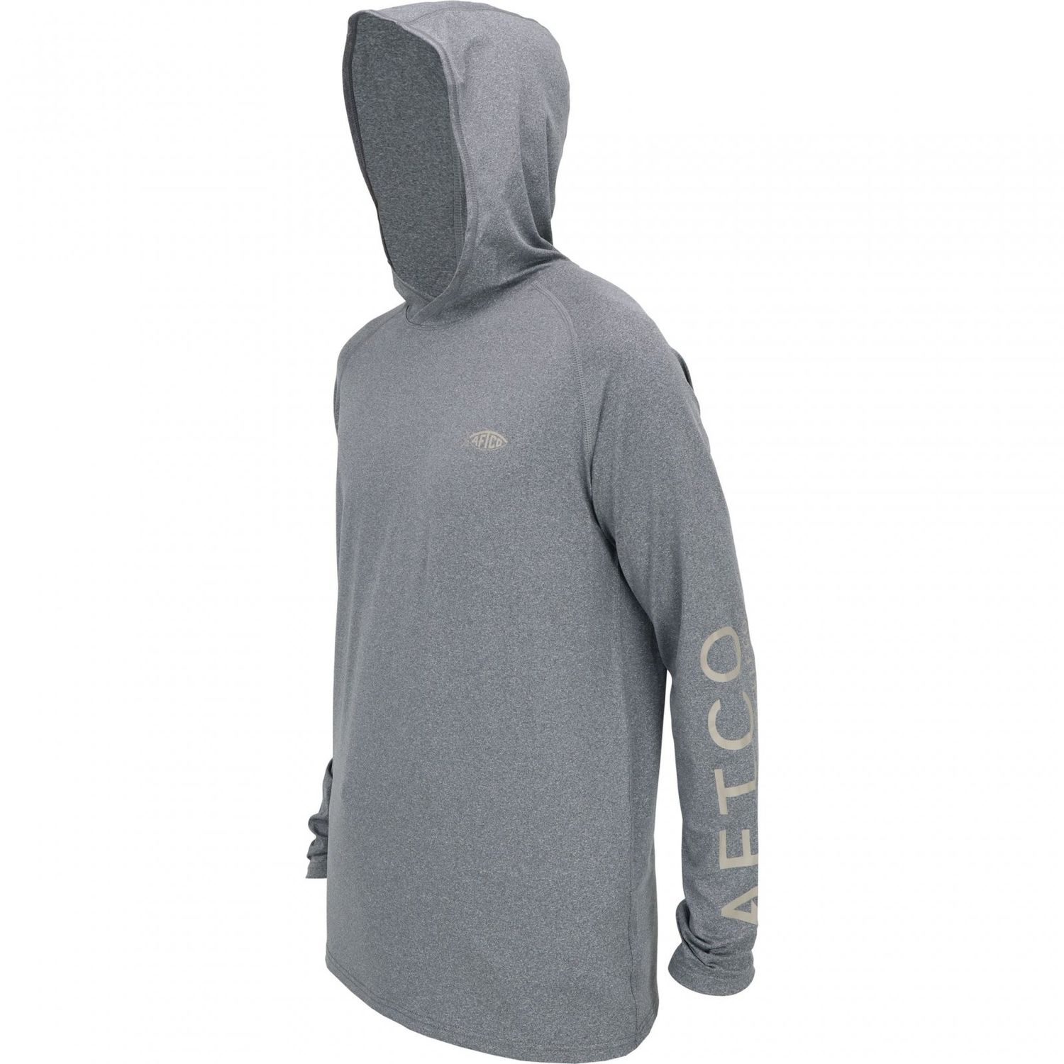 Aftco Samurai 2 Hoodie Samurai Sun Protection Hoodie Shirt, Color: Steel Heather, Size: Small