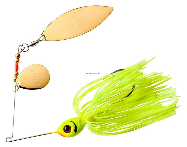 Booyah Tandem Blade Spinnerbait, Color: Chartreuse, Size: 1/2 oz.