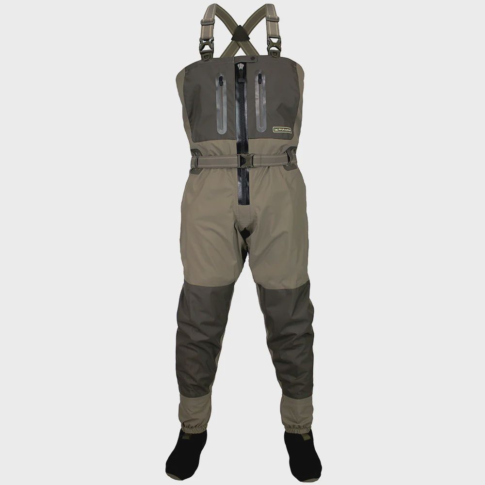 Paramount Outdoors Deep Eddy Zippered Breathable Chest Wader, Color: Elk, Size: Small