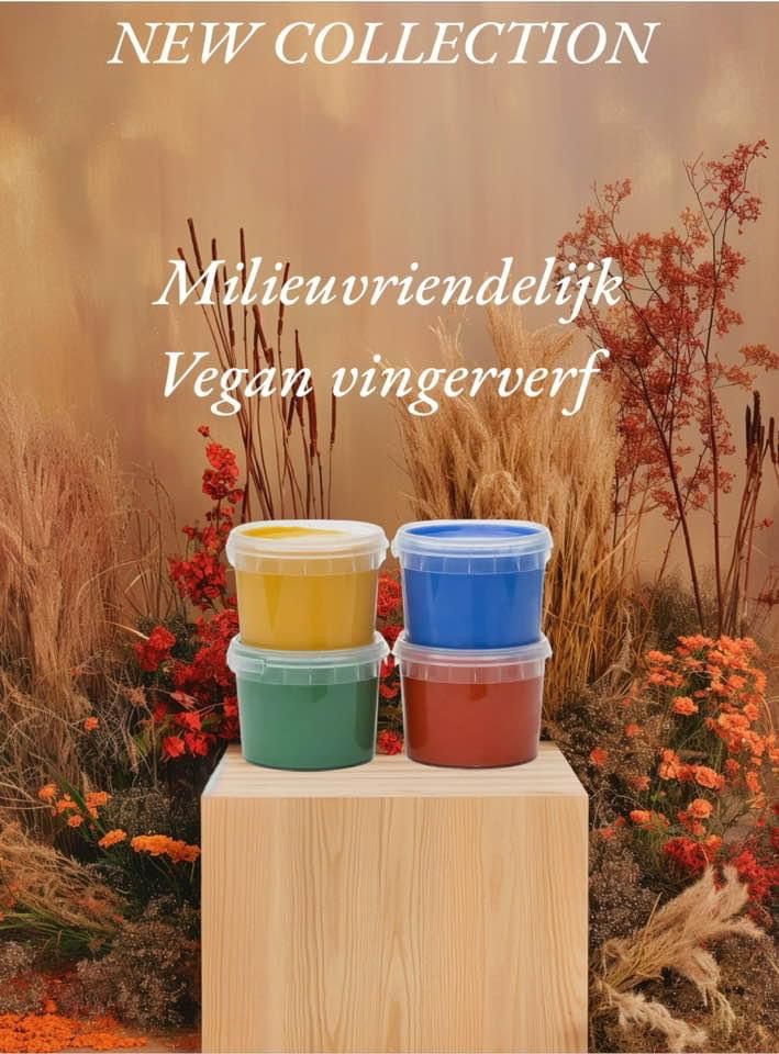 Biologische veganistische vingerverven set van 4