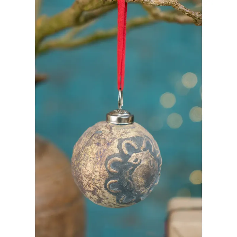 Eshana Antiqued Recycled Glass Bauble