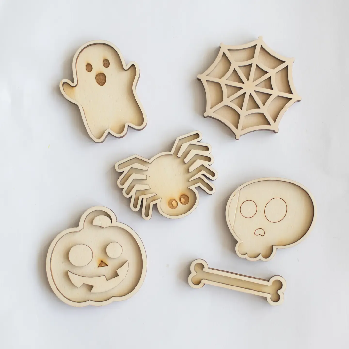 Houten speeltray miniset - Halloween 