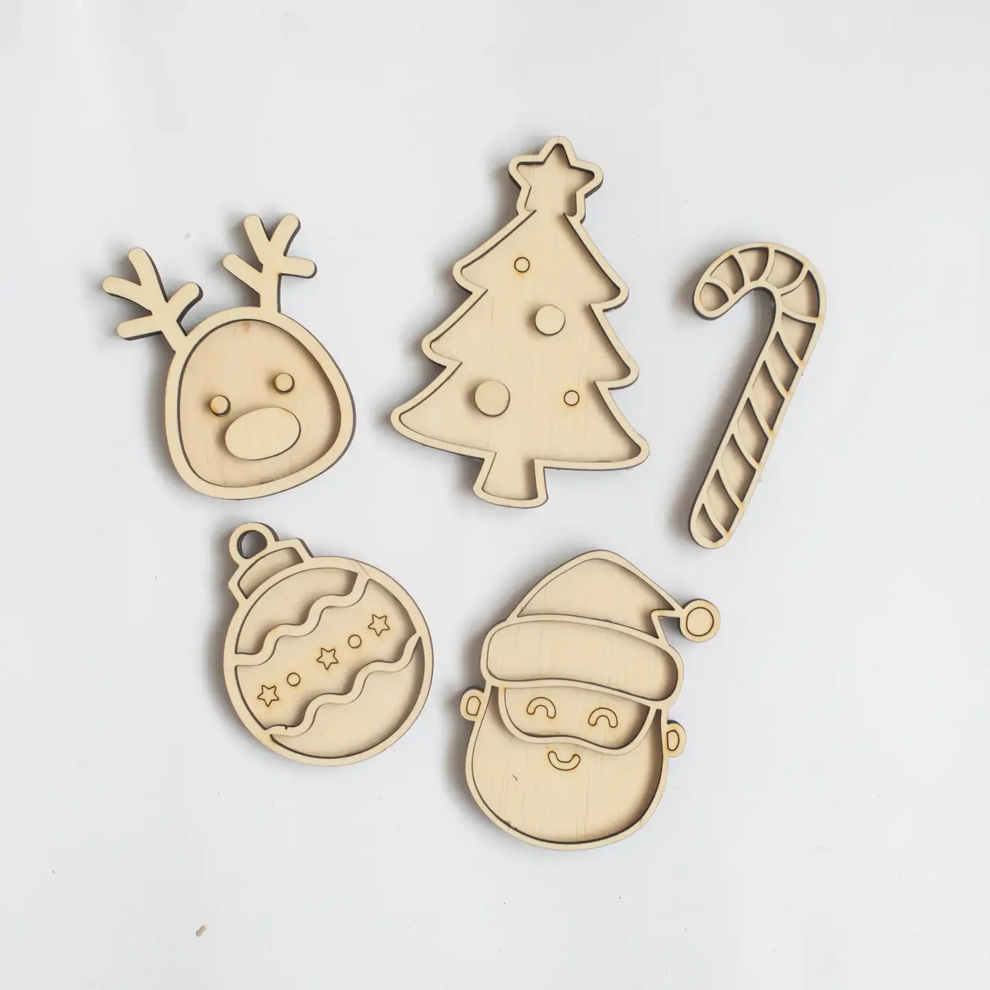 Houten speeltray miniset - Kerst / Christmas
