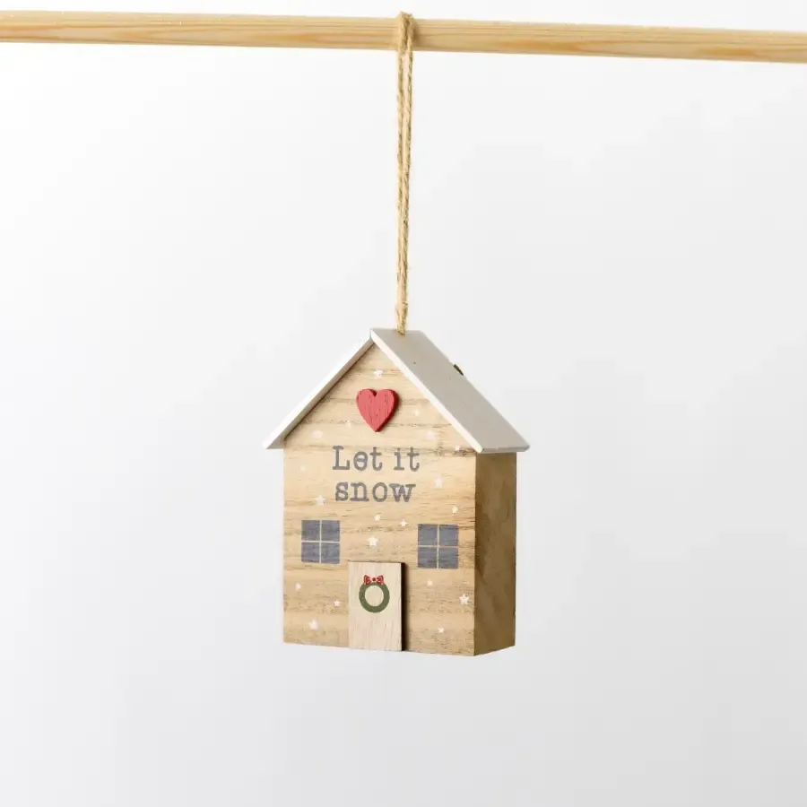 hangend huisje &#39;Let It Snow&#39;