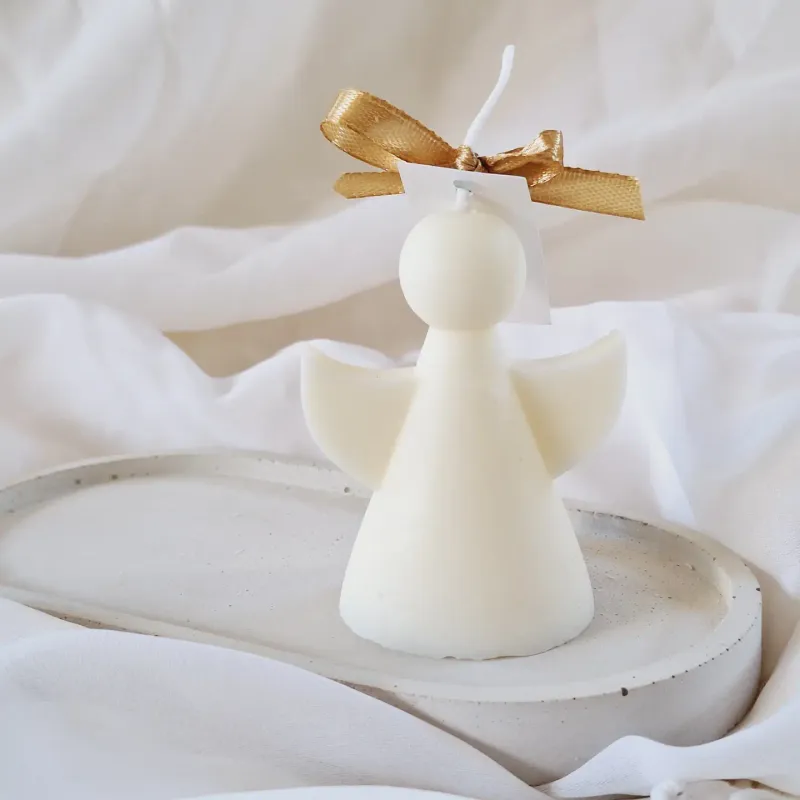 Engel kerstkaars met soja