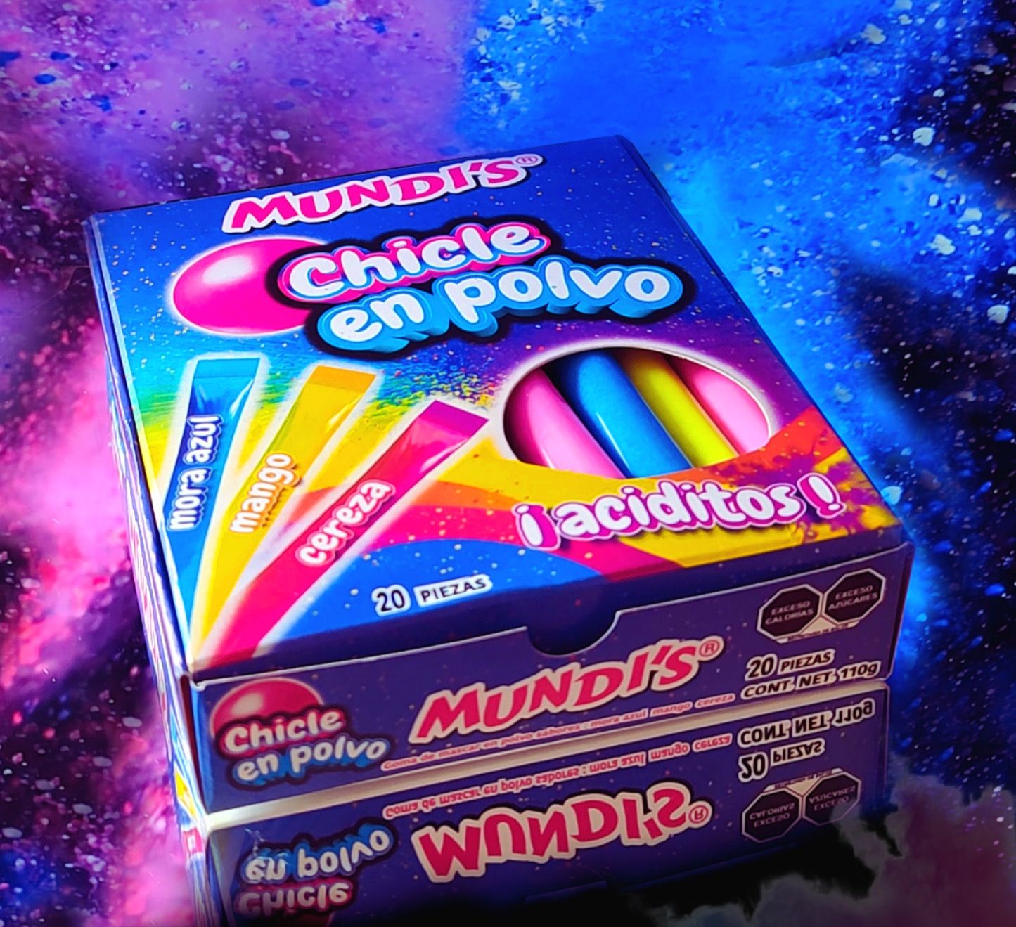 Chicle en polvo - Caja con 40 Displays